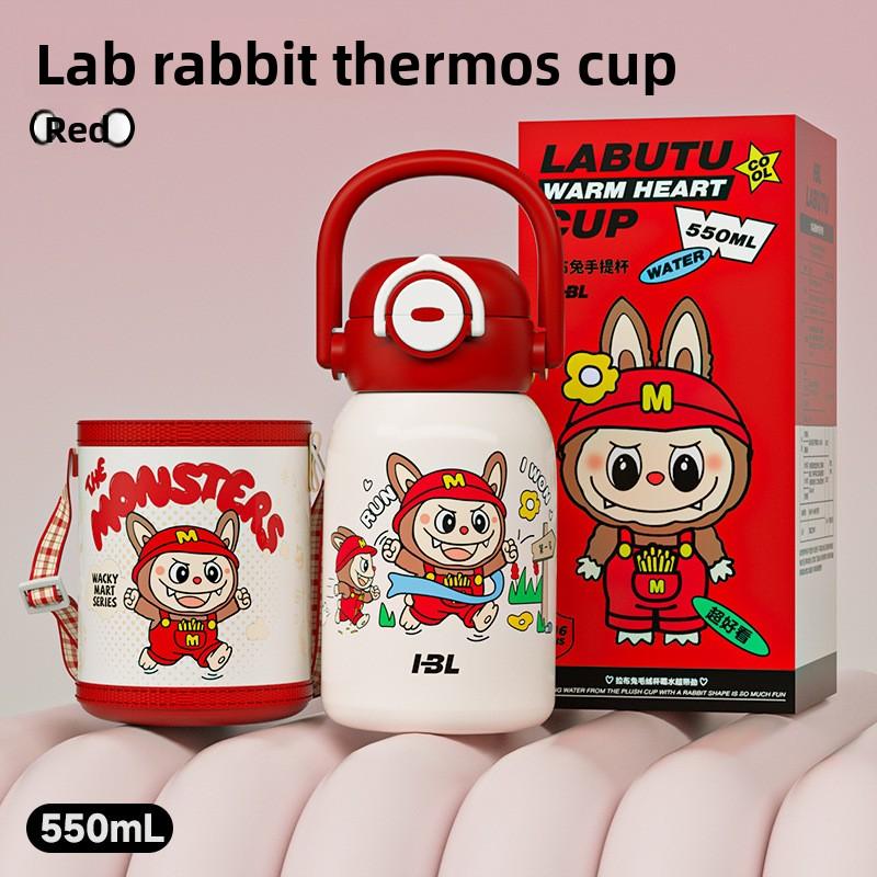 Милая мультяшная детская чашка-термос большой вместимости, с высокой ценностью, с двойной соломинкой для питья, портативная уличная чашка для воды для мальчиков и девочек