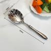304 Stainless Steel Shell Spoon - Heavy Duty Soup & Bibimbap Utensil, Elegant Dessert Gift