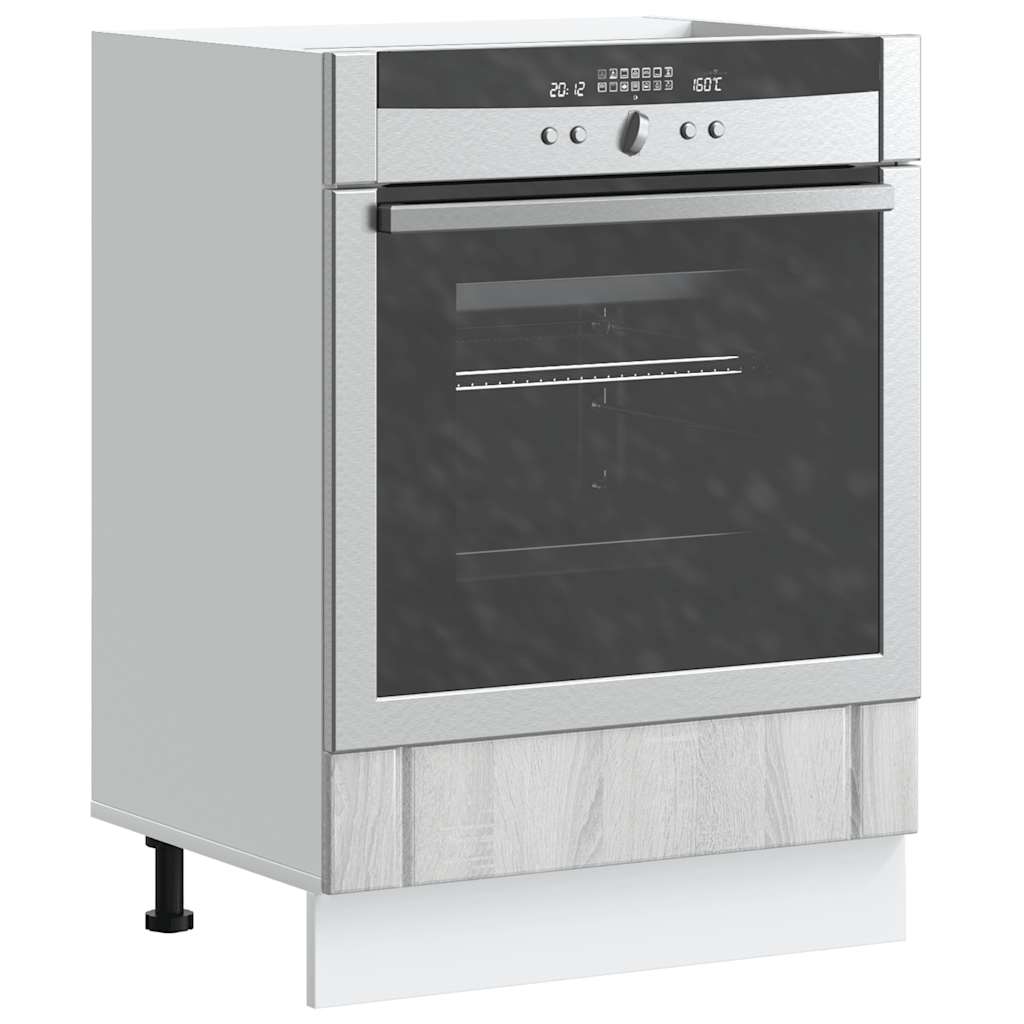 Herdumbauschrank Lucca Grey Sonoma Particleboard