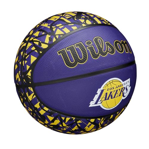 Баскетбольный мяч Wilson NBA TEAM GRAFFITILA LAKERS (WZ4024514XB7) Размер 7 для улицы / Диаметр прибл.. 24.5см