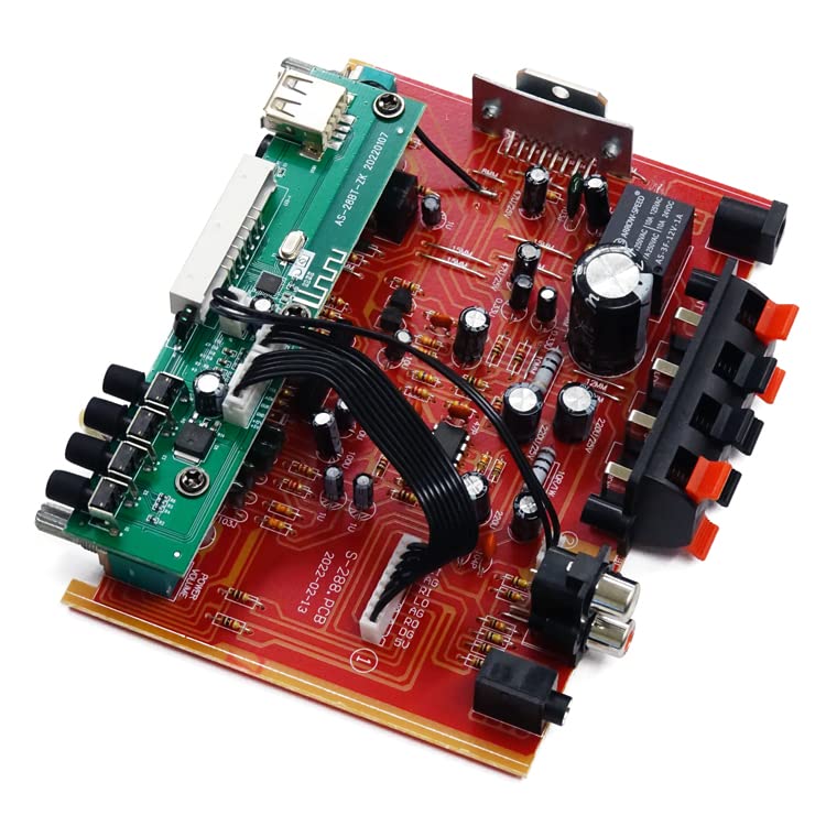 Multifunctional 4ch Audio Amplifier 4 X 40W General Purpose Small Amplifier Microphone Input Compatible Karaoke Compatible MP3 Player Included