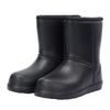 Aote Step-On Rain EVA Mid-Calf Boots 902, Black Cotton-Lined Non-Slip Rubber Shoes for Winter, Car Washing, Fishing, and Labor Protection.