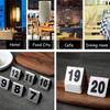 2025 Trend 50PCS Restaurant Bar Place Table Marker Tabletop Number Sign Stackable Table Number Cards Double-Side Black Number