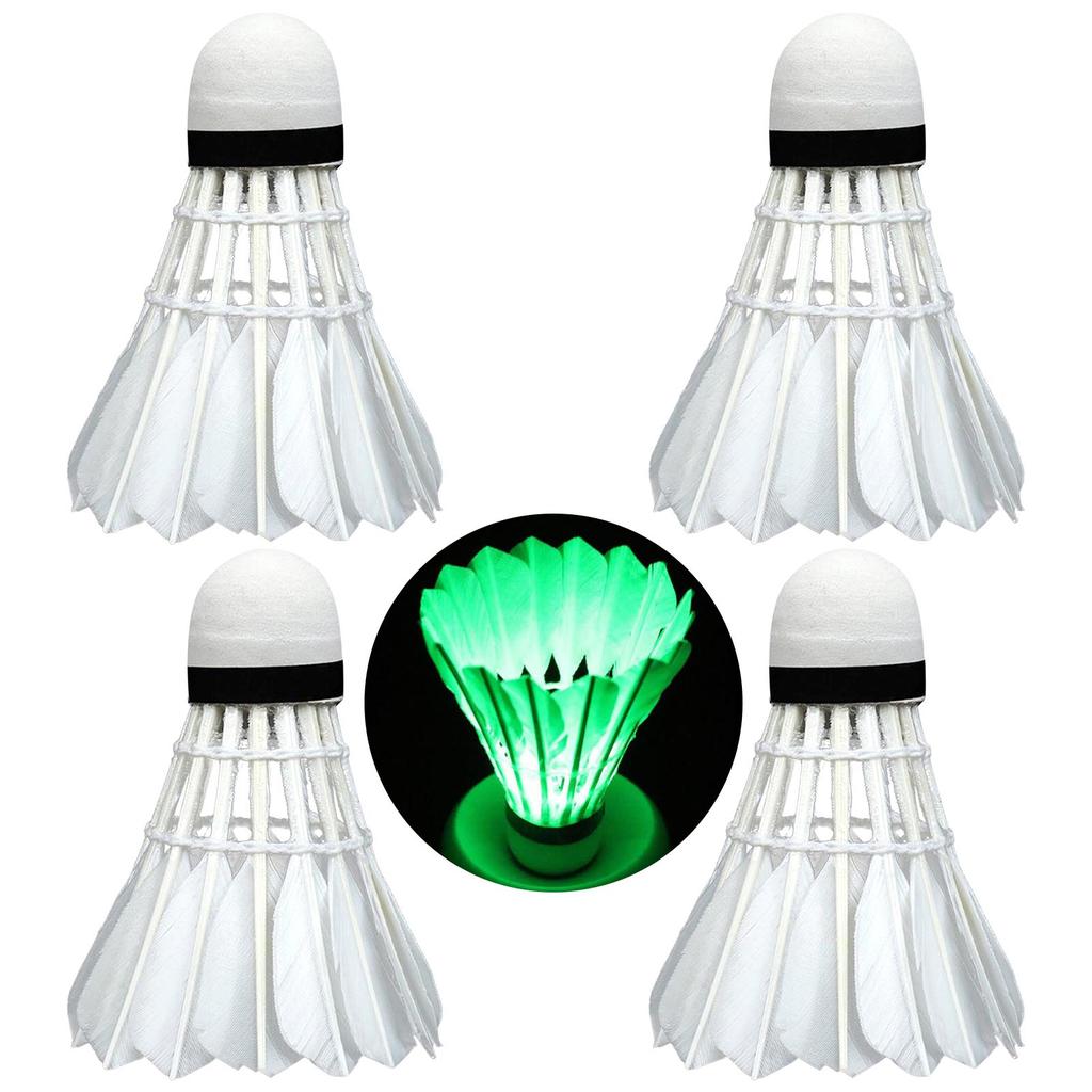 4pcs LED Badminton Shuttlecocks Badminton with Light Suitable for Outdoor and Indoor Sports