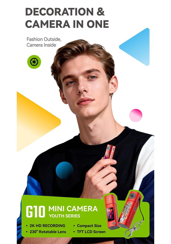 G10 Новая камера для большого пальца: 2K HD Мини Портативный Ретро для Студентов и Вечеринок