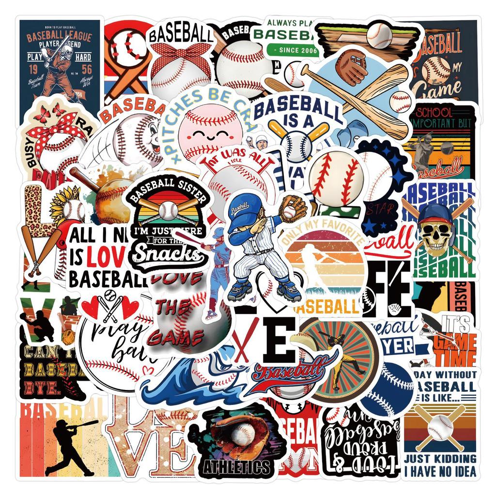 60 Baseball Sports Graffiti Stickers DIY Decorative Notebook Suitcase Personality Stickers