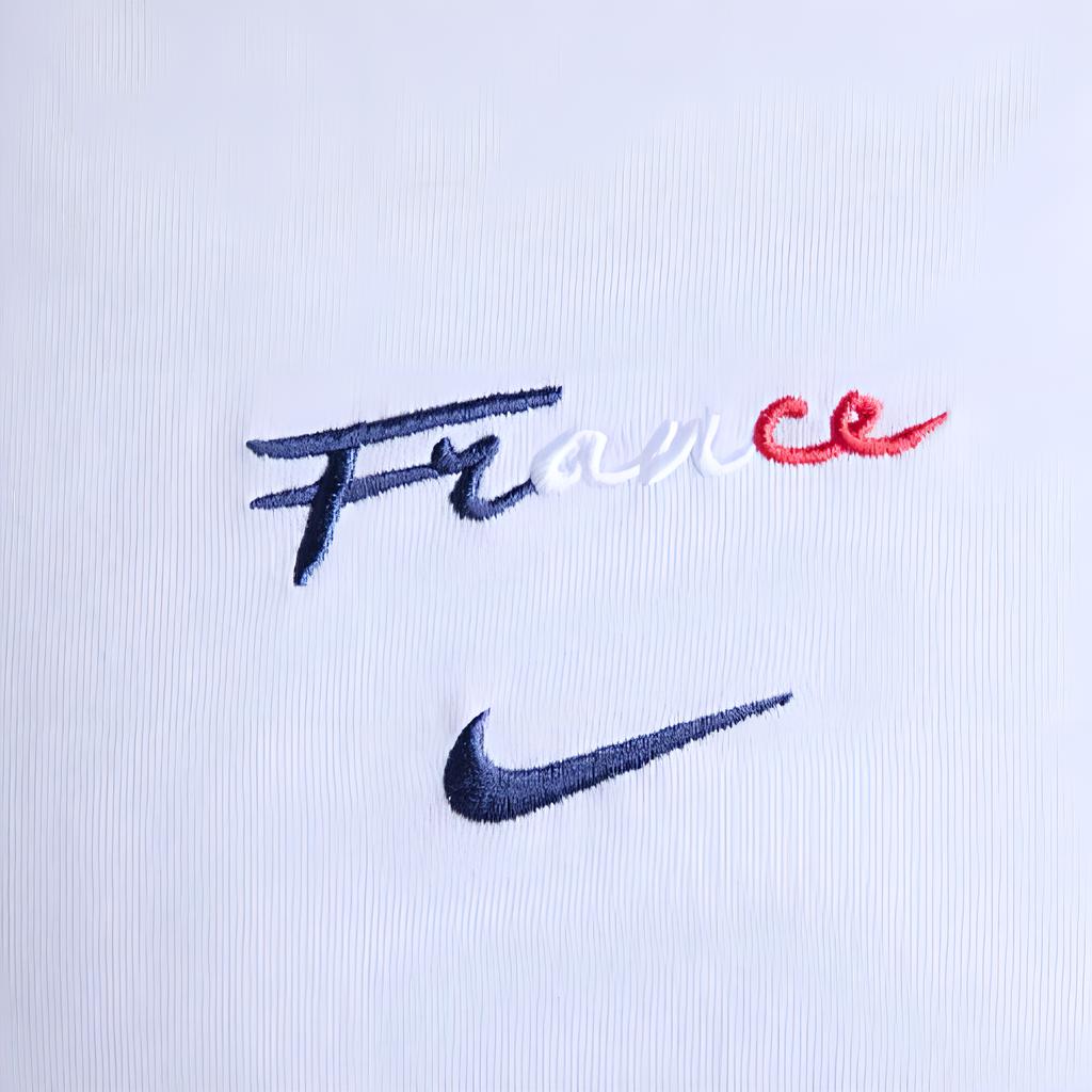 Nike Женские спортивные футболки в рубчик с круглым вырезом и вышитым логотипом FFF, кислородно-фиолетовые FD0982-536