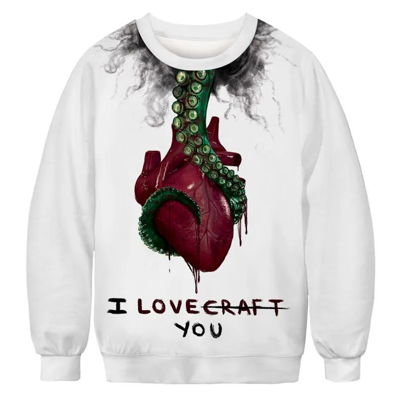 Толстовка с рисунком в виде кровавого фейка на Хэллоуин для мужчин, крутые пуловеры с 3D-принтом и черепом, личные топы с длинными рукавами и толстовки с капюшоном