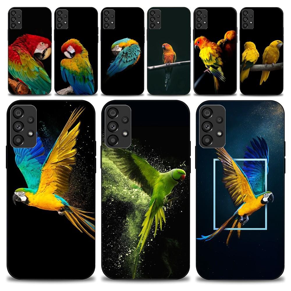 Animal Parrot Phone Case For Samsung Galaxy S22 S23 Ultra S21 S20 FE Plus Note 20 Soft Cover