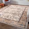 Area Rugs for Living Room, Machine Washable Vintage Rug, Non-Slip Low Pile Throw Rugs with Rubber Backing Washable Carpet