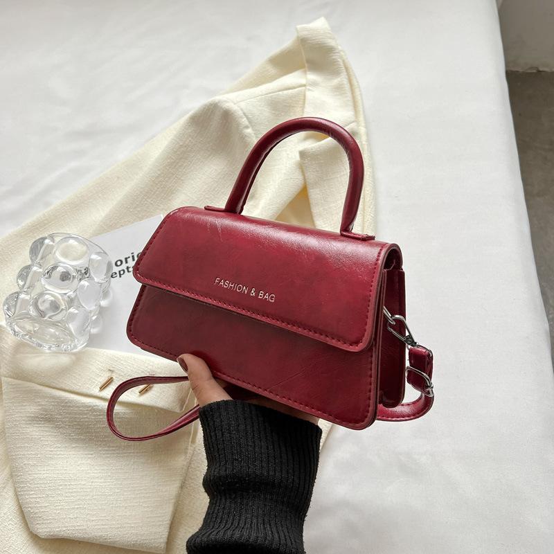 Ретро маленькая сумка женская 2025 новая мода повседневная на плечо сумка-мессенджер с простой текстурой женская портативная маленькая квадратная сумка