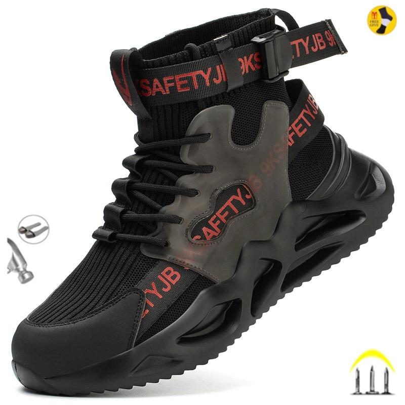 36 -50 Work Boots Indestructible Safety Shoes Men Steel Toe Shoes Puncture -Proof Sneakers Male Footwear Shoes Adult Work Shoes