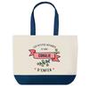 Tote Bag - PLANETEE - Coralie - Fond Bleu - Coton - 40 X 45 Cm