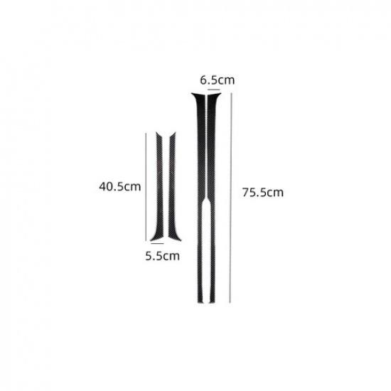 4Pcs Carbon Fiber Inner Door Panel Decor Trim Cover For Toyota Tundra 2014-2018