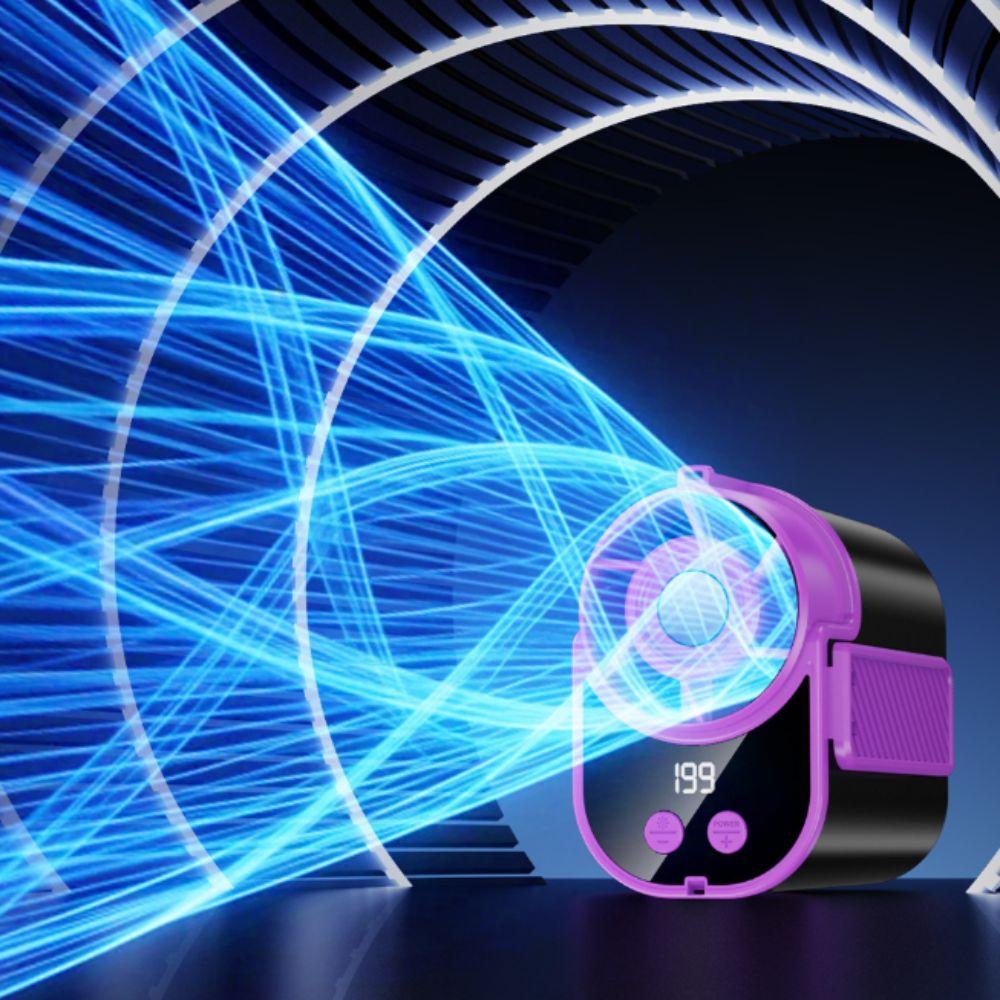 Strong Airflow Waist Clip Fan LED Display Mini Cooling Fan Waist-mounted Fan Evening Trips