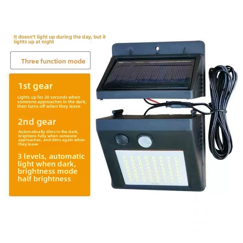 Lámpara solar exterior LED con sensor de movimiento para jardín y camino impermeable