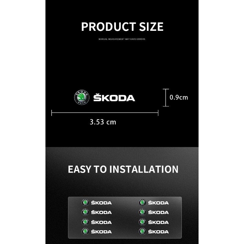 1/5/10Pc Car Interior Random Stickers Car Steering Wheel Emblem Styling for Skoda Fabia Kodiaq Kamiq Superb Yeti Octavia Enyaq Rapid Karoq Derivati