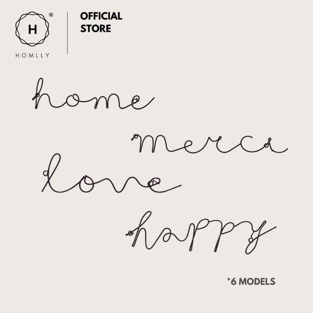HOMLLY Вдохновляющее Черное Проволочное Настенное Украшение цитаты каллиграфическая типографика скульптура (X2ШТ)