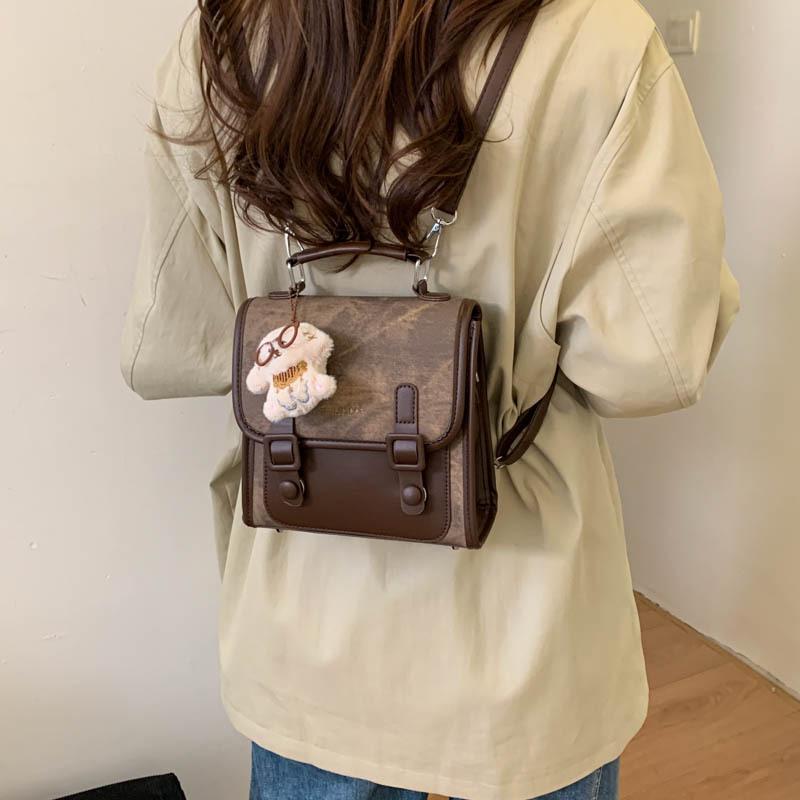 Casual backpack bag women's 2025 new fashion student commuter backpack multi-functional schoolbag portable travel bag