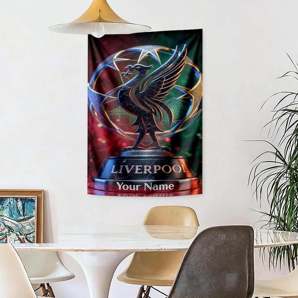 Liverpool Fc Custom Your Name Wall Decor Tapestry Art For Pet Memorial Birthdaywedding Party Backdrop Family Gift