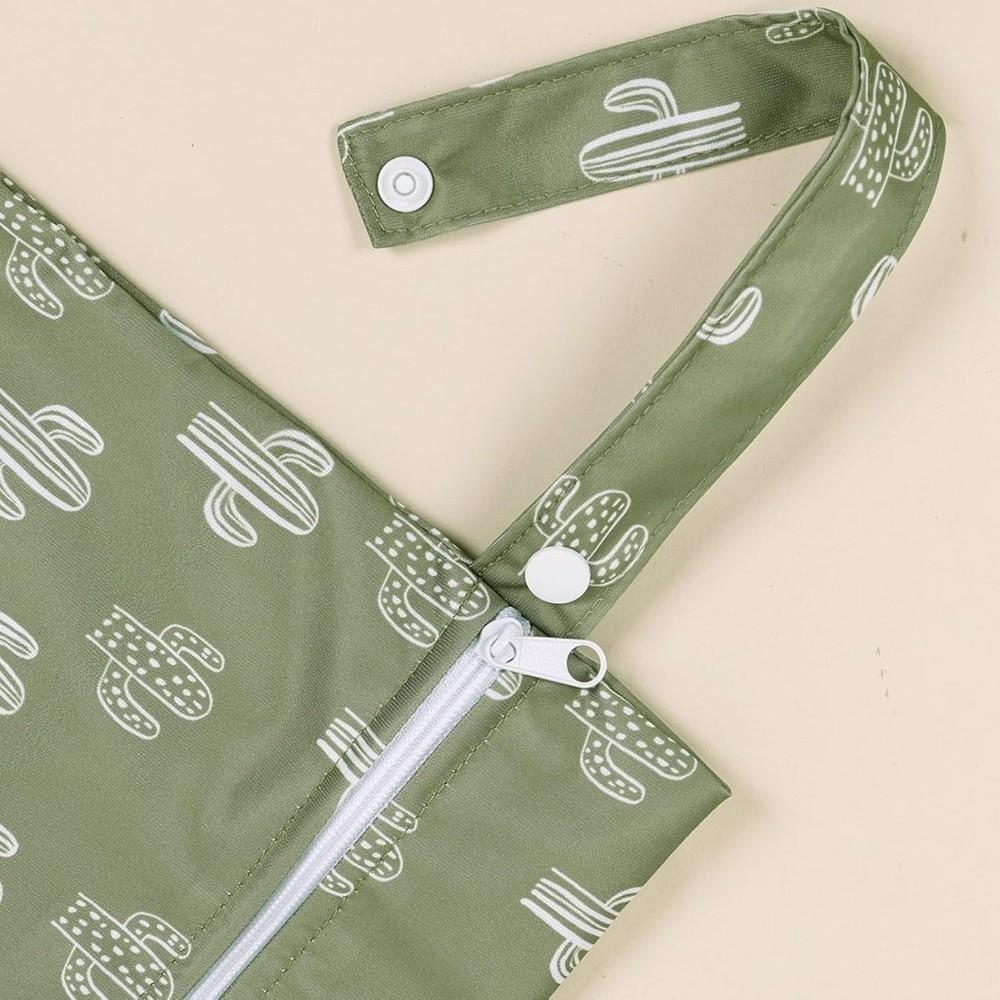 2pcs Reusable Printed Wet Dry Bag Waterproof Laundry Organizer Pouch for Yoga Gym