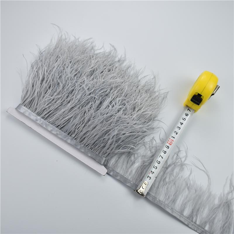 Перья1Метр Натуральная бахрома из страусиных перьев 8-10 см Цветные пушистые перья Отделка для шитья платьев Декор одежды Декор для вечеринок