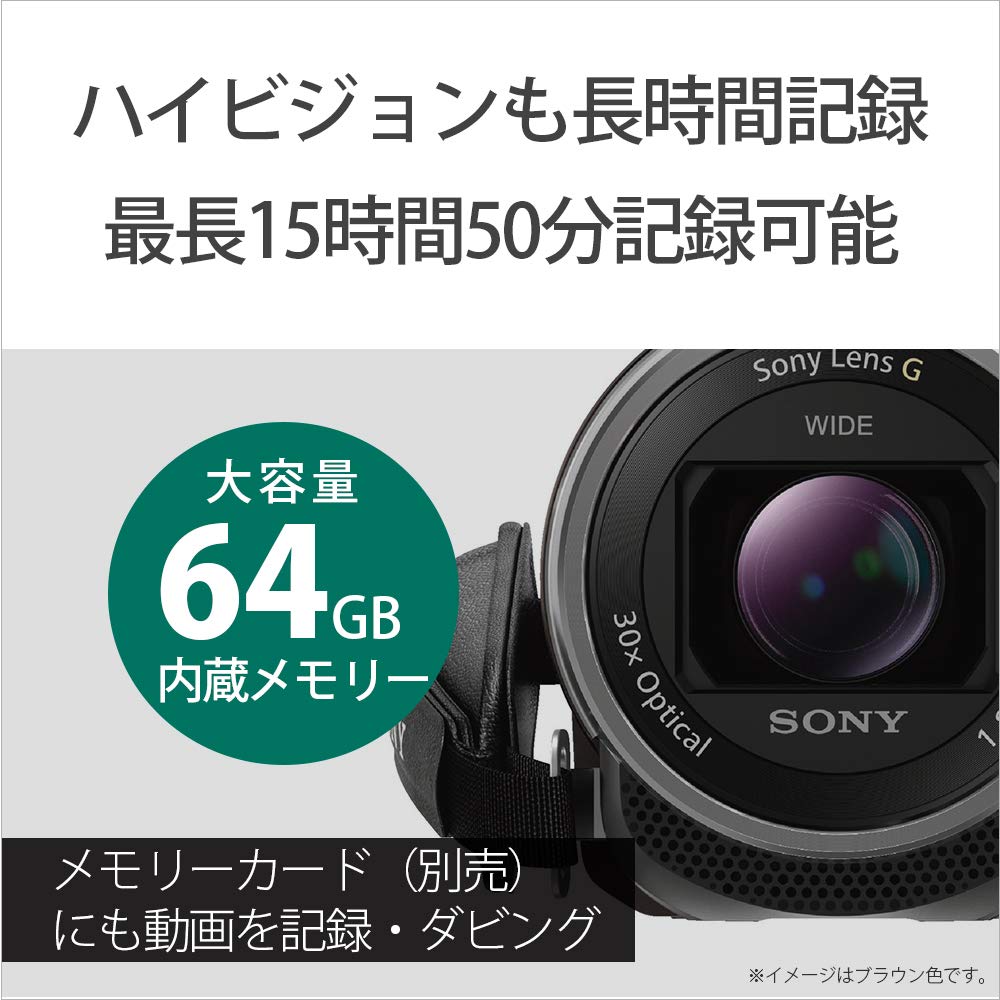 Sony Video Camera Handycam White Memory 64GB Optical Zoom 30x W HDR-CX680 Built-in HDR-CX680