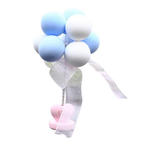 Car Ornaments Nodding Balloon Car Dashboard Decor Spring Shaking Head Toys Bobblehead Pink Car Accessory For Women Girls Gifts