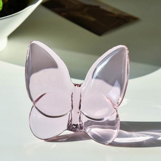 Искусственная хрустальная статуэтка бабочки, мини-статуэтка летающей бабочки, стеклянная бабочка, животное, коллекционная