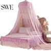 Lace Bed Net Translucent Elegant Lightweight Decoration Breathable Safe Curtain for Decor Princess Bedding