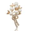 Badge Xiaoxiangfeng Pin Accessories Alloy Pearl Flower Rhinestone Brooch Accessories Women