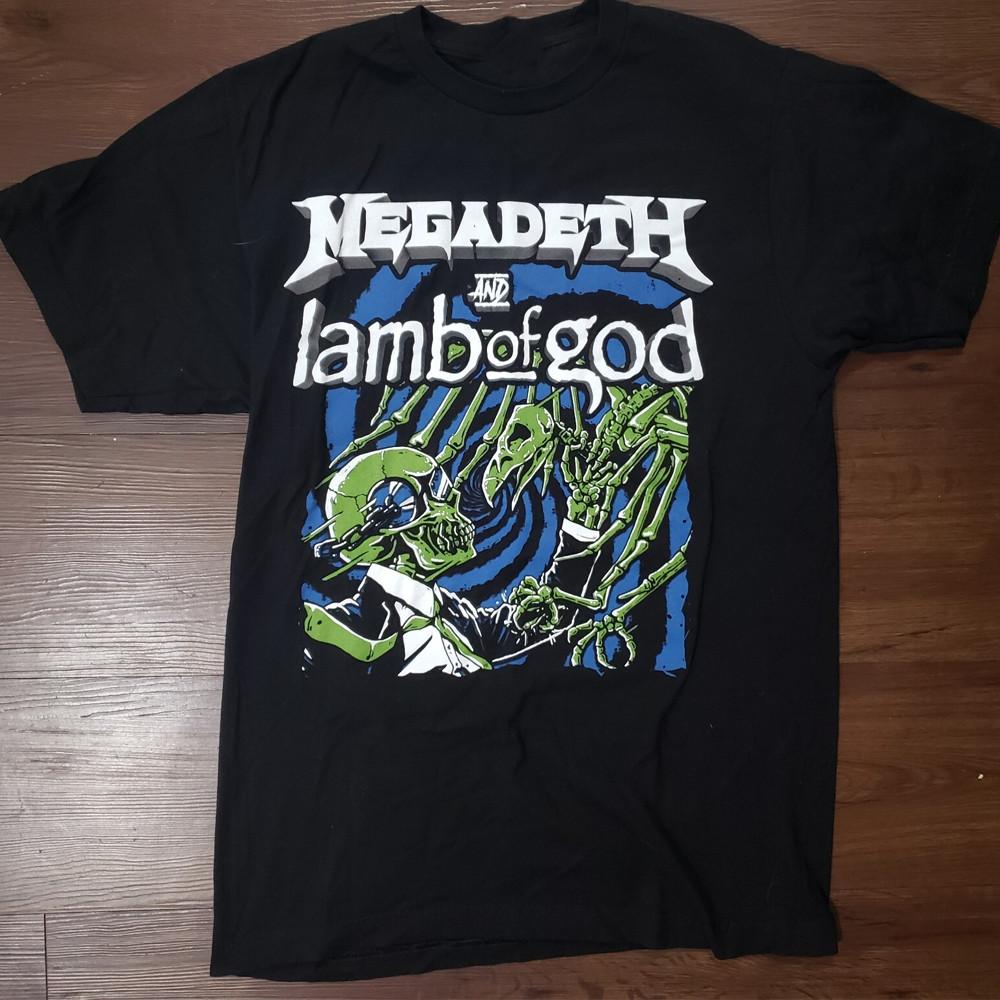 Megadeath И Lamb Of God Графика тура черная Все размеры XX760