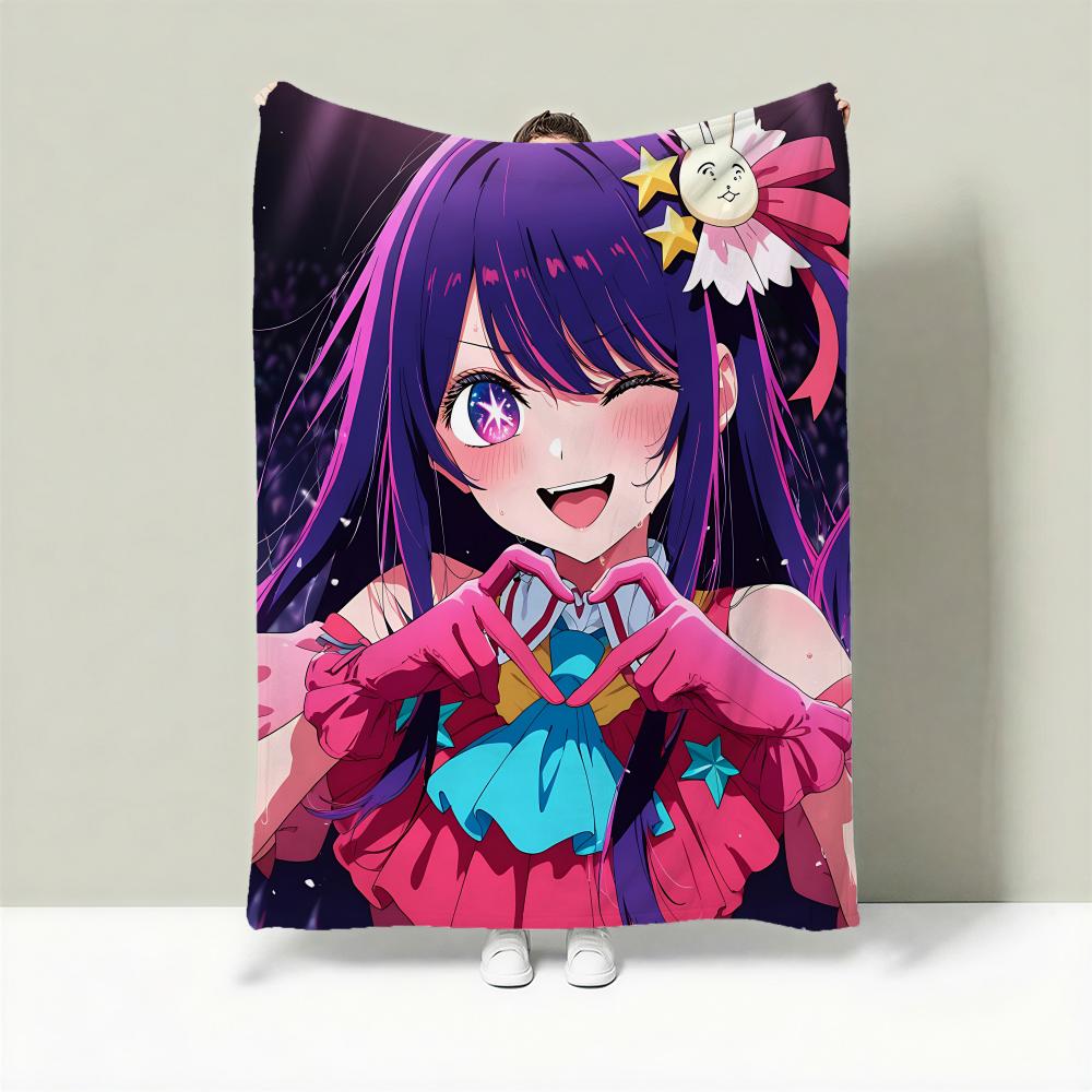 Anime O-Oshi no Ko Throw Lightweight 240g Flannel Blanket Soft Skin-friendly for Summer Cooling