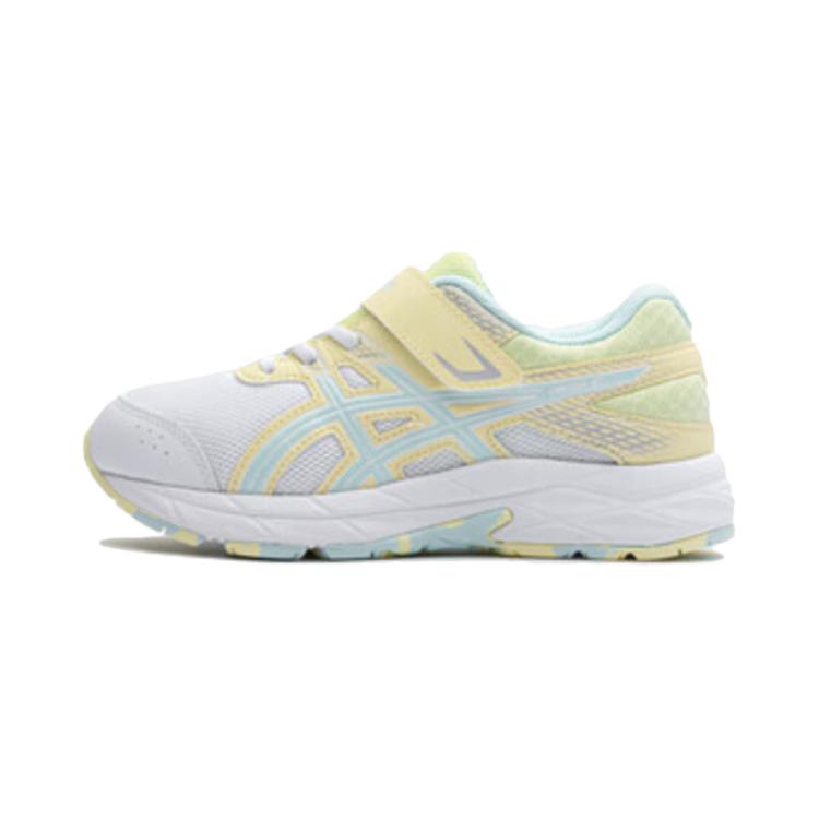 Asics Амортизирующие Дышащие Низкие Детские Беговые Кроссовки Желтые Белые Дошкольные 1014A320-101