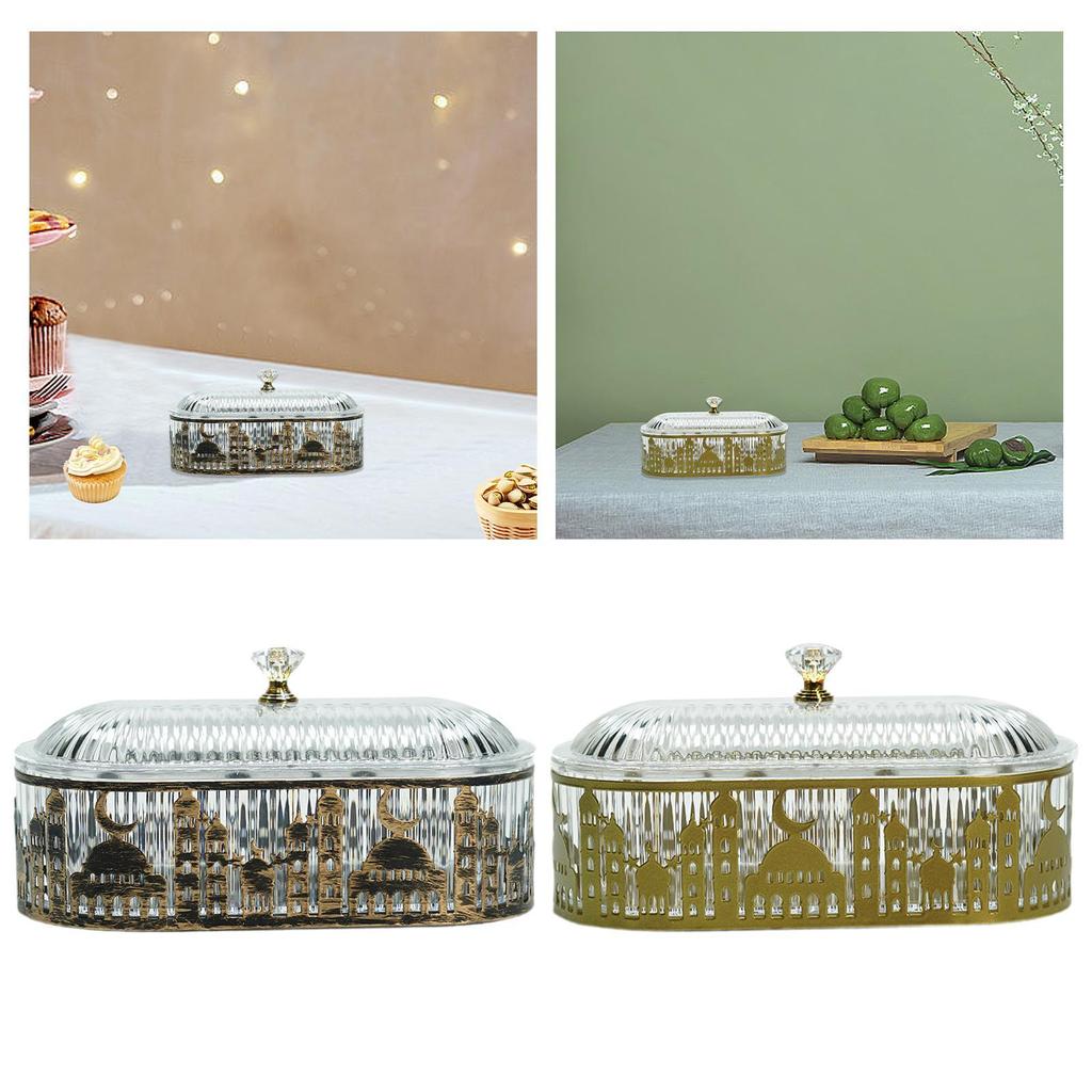 Поднос для закусок, многофункциональные тарелки для еды, упаковка для конфет, конфетница с крышкой для свадебных вечеринок, десерты, сухофрукты, угощения
