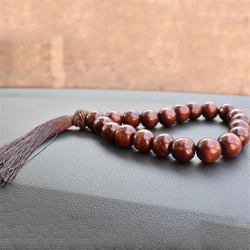 Beads Pendant Wood Decoration for Adults On Car Rear View 20mm Rosary Hanging Ornament Gears Shift Decor
