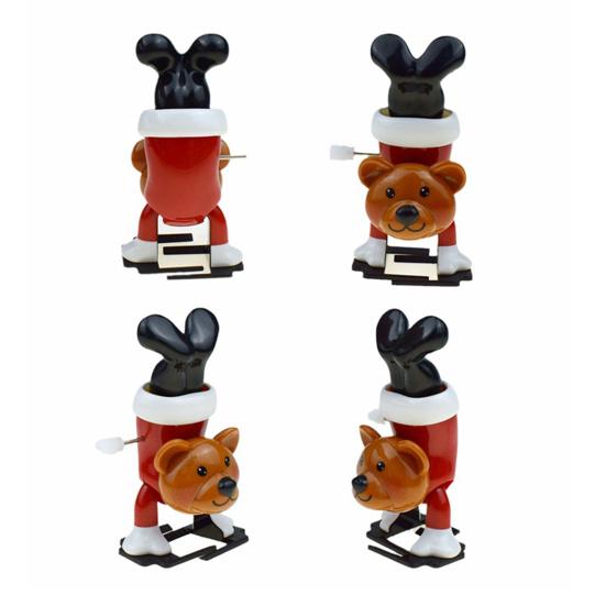 Мини Рождественская заводная игрушка Медведь/Санта Клаус/Снеговик/Олень Заводная игрушка из пластика Бегающие Прыгающие Движущиеся Фигурки для Рождественских Вечеринок