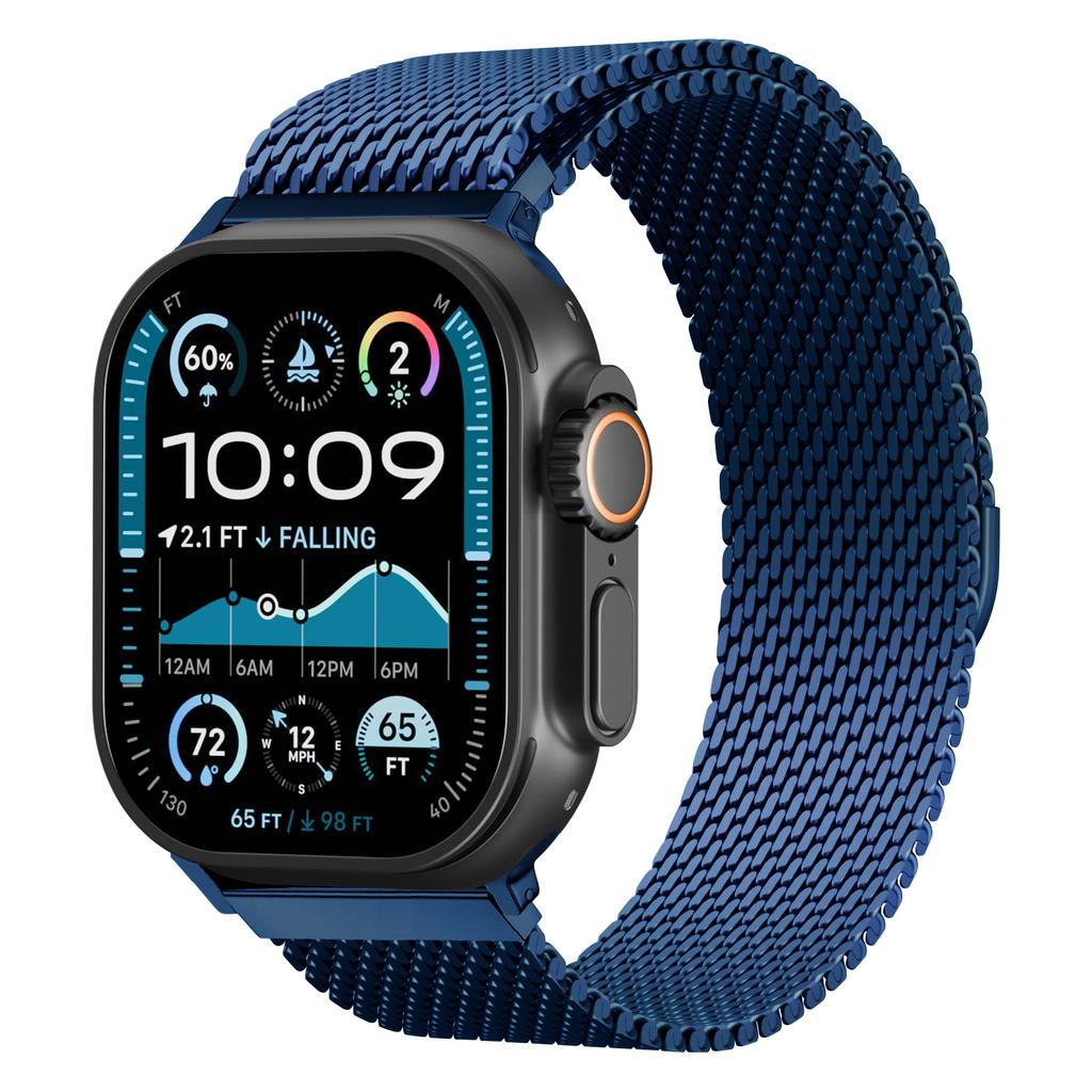 Толстый металлический ремешок для Apple Watch Band Ultra2 3 49мм 46 45мм 41мм 40мм 44мм Миланский ремешок Браслет iWatch series SE 11 10 9 8