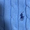Polo Ralph Lauren однотонный круглый вырез с вышитым логотипом и короткими рукавами трикотажный топ женский синий 211910987-020