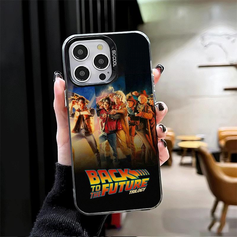 Мягкий чехол для телефона «Назад в будущее» для iPhone 15 16 17 Pro Max 17Air 16E 14 Plus 13 12 Mini Ударопрочный чехол Задняя крышка