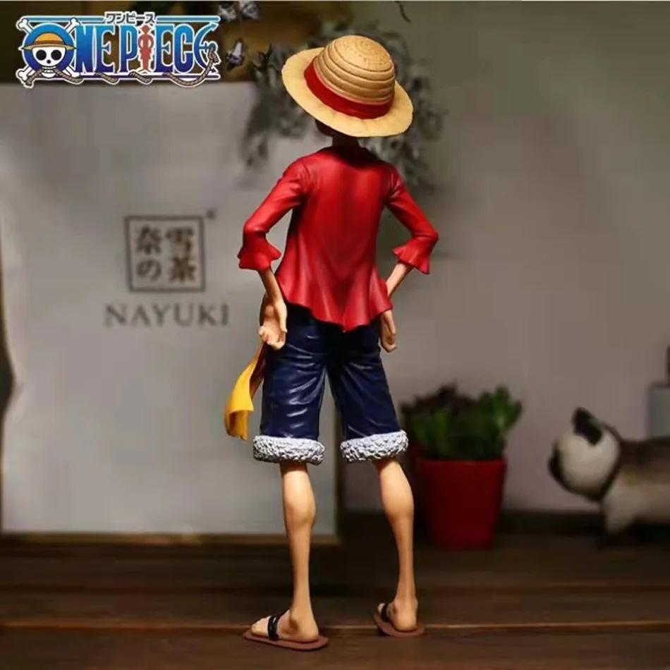 В наличии Оригинальная фигурка Аниме One Piece 28 см Уверенная улыбающаяся фигурка Луффи Кукла с меняющимся лицом Три Формы Модель Игрушка Набор