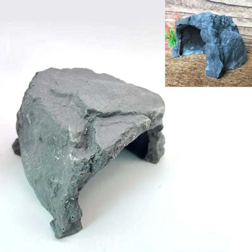 Resin Reptile Hideout Hiding Cave Artificial Pet Hide Rest  Shelter Landscaping Turtle Lair  Home