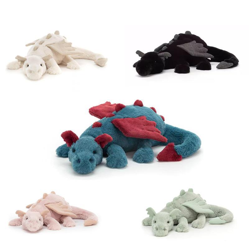 Rainbow Sky Dragon Plush Toy Cushion - Large Fun Jelly Snow Dragon Pillow Gift