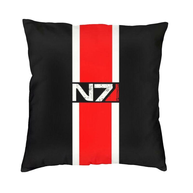 Mass Effect N7 Armor Pillow Case 40X40Cm For Sofa Alliance Military Video Game Nordic Cushion Cover Velvet Pillowcase