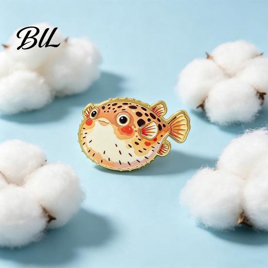 Daily Wear Pin Cartoon Sea Animal Metal Brooch, Dolphin Whale Seahorse Octopus Enamel Badge Pin, Hats Bags Scarves Clothes Decorative Accessory