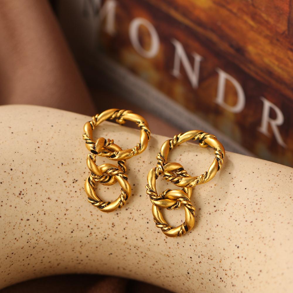 Простые и креативные ретро-круглые C-образные геометрические серьги, женские индивидуальные геометрические серьги для девочек