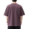 Bamboo Joint Cotton Summer Round Neck Short-sleeved T-shirt Men's Solid Color Loose Five-point Sleeve Japanese Retro T-shirt