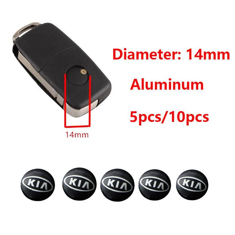 5/10Pcs Aluminium Metal Car Styling Remote Key Stickers For Kia GT-Line Sportage Ceed Rio Picanto Sorento Soul Cerato Venga