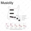 Musiclily Pro SE SSS Strat Prewired Pickguard Staggered Alnico 5 Single Coil Pickup для гитары ST Stratocaster Electric Cream 3P,