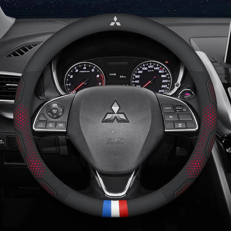 Для Mitsubishi Outlander Pajero Asx Colt Lancer Evolution X L200 Triton RALLIART Автомобильная противоскользящая накладка на руль из углеродного волокна WJ4